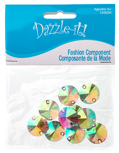 Resin Sew-On Metalico Stone Rivoli 18mm 