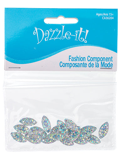 Resin Sew-On Gummyspike Navette 7x15mm  Aurora Borealis