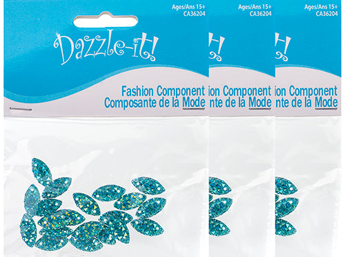 Resin Sew-On Gummyspike Navette 7x15mm  Aurora Borealis