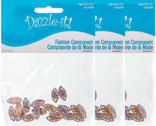 Resin Sew-On Gummyspike Navette 7x15mm  Aurora Borealis