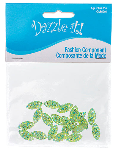 Resin Sew-On Gummyspike Navette 7x15mm  Aurora Borealis