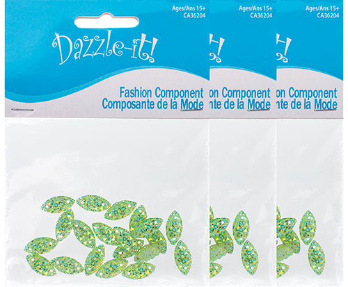 Resin Sew-On Gummyspike Navette 7x15mm  Aurora Borealis