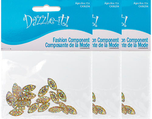 Resin Sew-On Gummyspike Navette 7x15mm  Aurora Borealis