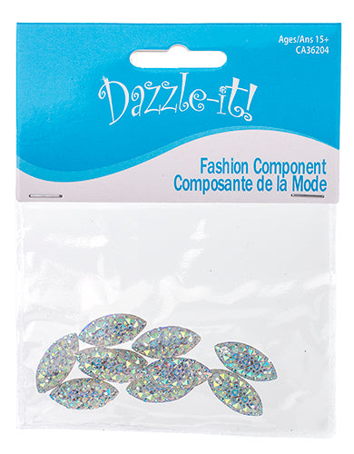 Resin Sew-On Gummyspike Navette 9x20mm Aurora Borealis