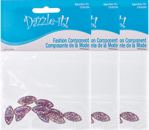 Resin Sew-On Gummyspike Navette 9x20mm Aurora Borealis