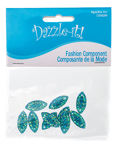 Resin Sew-On Gummyspike Navette 9x20mm Aurora Borealis