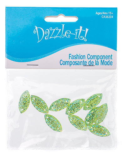 Resin Sew-On Gummyspike Navette 9x20mm Aurora Borealis