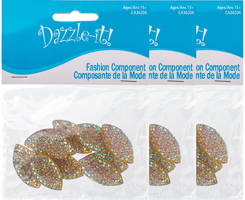 Resin Sew-On Gummyspike Navette 15x30mm Aurora Borealis