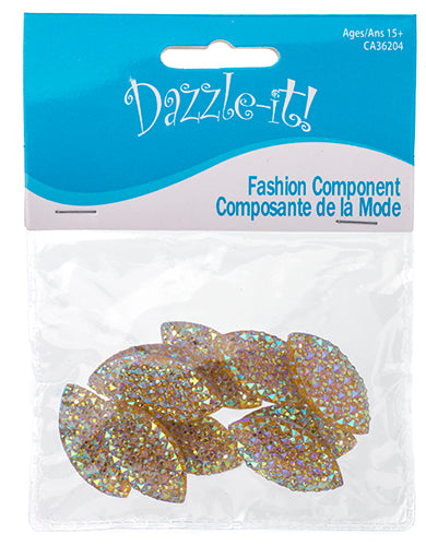 Resin Sew-On Gummyspike Navette 15x30mm Aurora Borealis