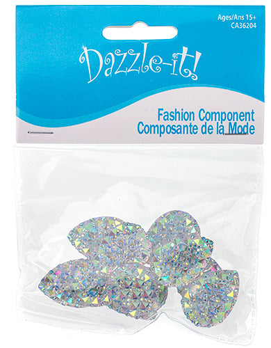 Resin Sew-On Gummyspike Drop 18x25mm  Aurora Borealis