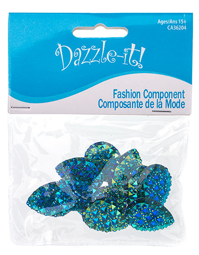 Resin Sew-On Gummyspike Drop 18x25mm  Aurora Borealis