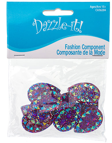 Resin Sew-On Gummyspike Drop 20x30mm Aurora Borealis