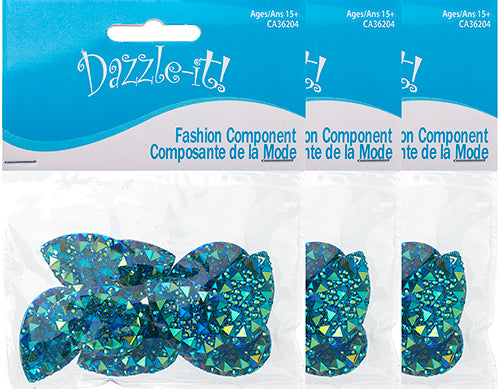 Resin Sew-On Gummyspike Drop 20x30mm Aurora Borealis