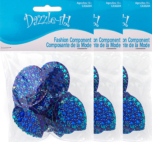 Resin Sew-On Gummyspike Drop 30x40mm Aurora Borealis