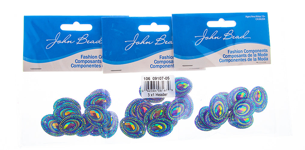 Resin Sew-On Peacock 10pcs 18x25mm Oval 