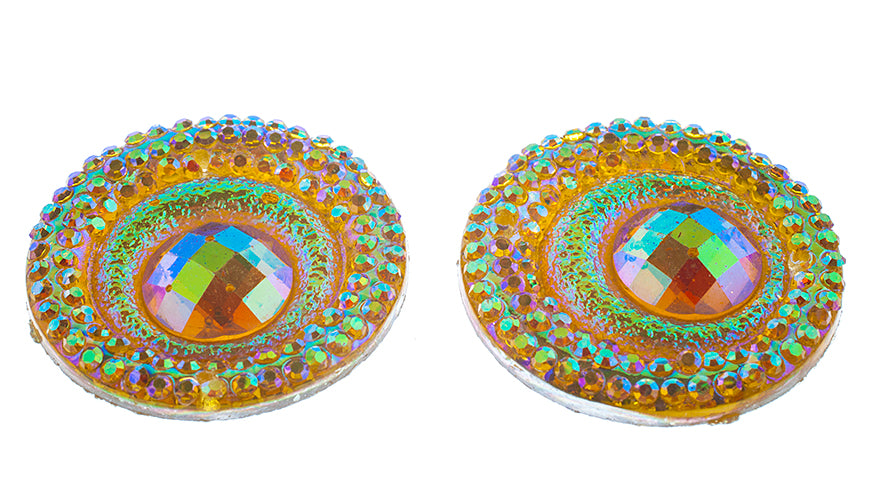 Resin Sew-On Peacock 10pcs 20mm Round 