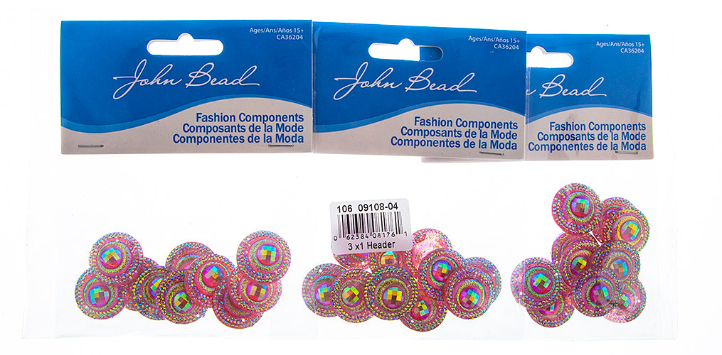 Resin Sew-On Peacock 10pcs 20mm Round 