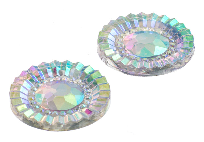 Resin Sew-On Piikki Stones 10pcs 20mm Round 