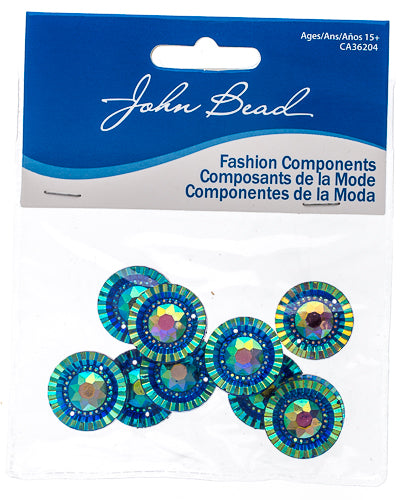 Resin Sew-On Piikki Stones 10pcs 20mm Round 