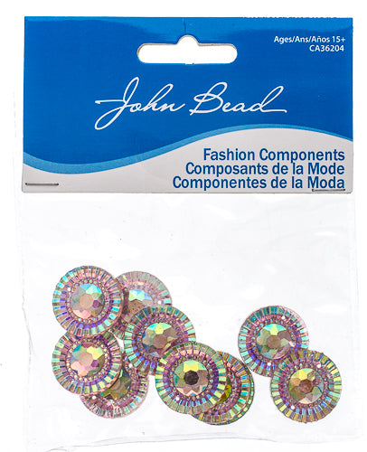 Resin Sew-On Piikki Stones 10pcs 20mm Round 