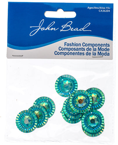 Resin Sew-On Piikki Stones 10pcs 20mm Round 