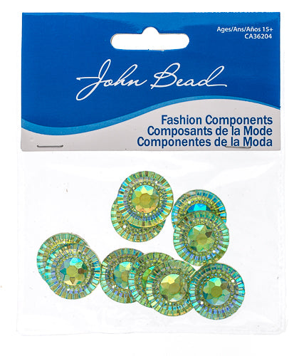 Resin Sew-On Piikki Stones 10pcs 20mm Round 