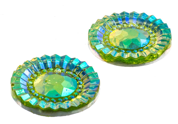 Resin Sew-On Piikki Stones 10pcs 20mm Round 