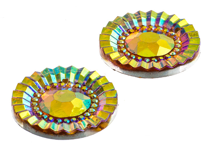 Resin Sew-On Piikki Stones 10pcs 20mm Round 