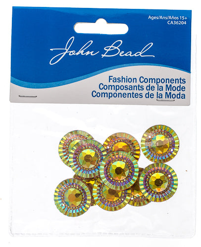 Resin Sew-On Piikki Stones 10pcs 20mm Round 