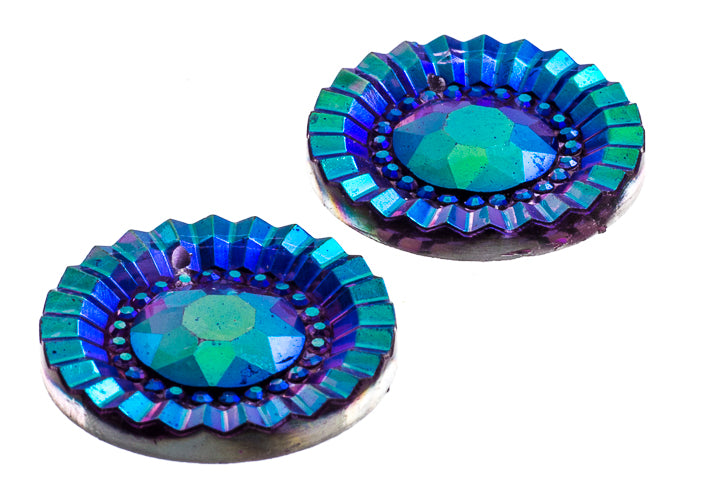 Resin Sew-On Piikki Stones 10pcs 20mm Round 