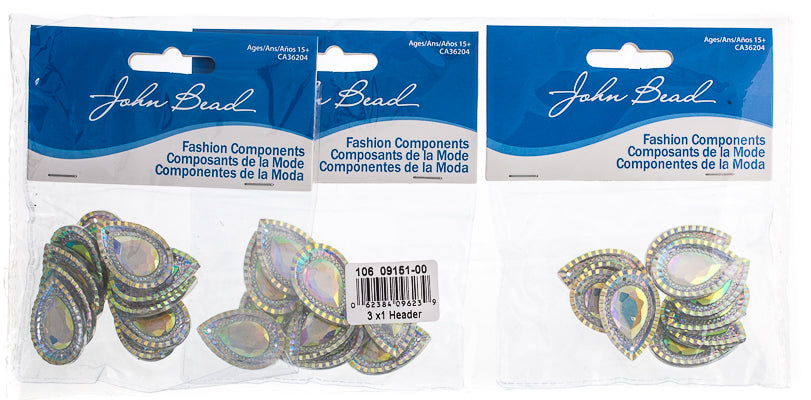 Resin Sew-On Piikki Stones 10pcs 20x30mm Drop 