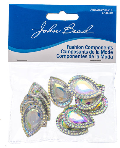 Resin Sew-On Piikki Stones 10pcs 20x30mm Drop 