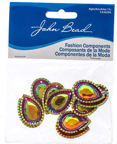 Resin Sew-On Piikki Stones 10pcs 20x30mm Drop 