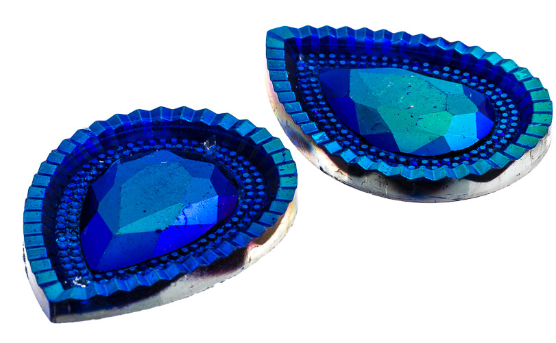 Resin Sew-On Piikki Stones 10pcs 20x30mm Drop 