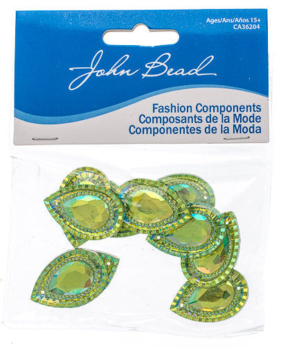 Resin Sew-On Piikki Stones 10pcs 20x30mm Drop 