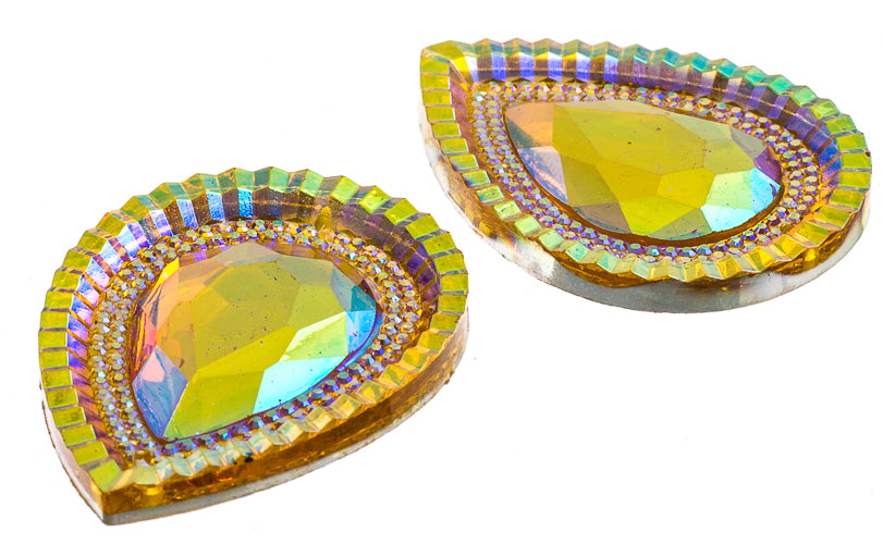 Resin Sew-On Piikki Stones 10pcs 20x30mm Drop 