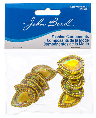 Resin Sew-On Piikki Stones 10pcs 20x30mm Drop 