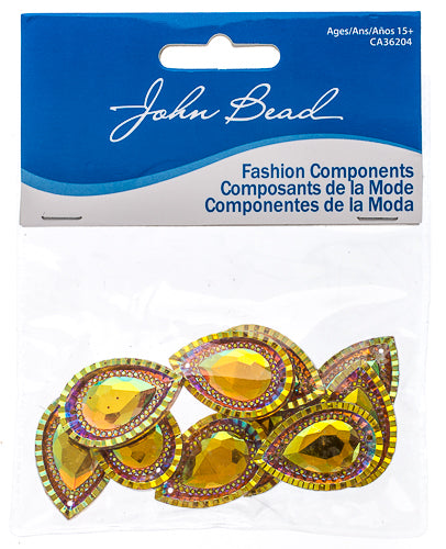 Resin Sew-On Piikki Stones 10pcs 20x30mm Drop 