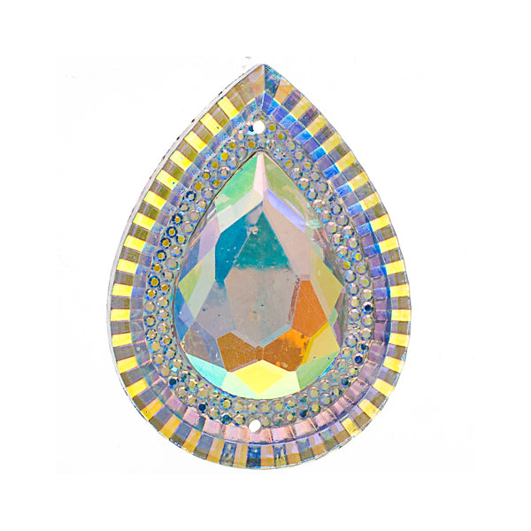 Resin Sew-On Piikki Stones 10pcs 30x40mm Drop