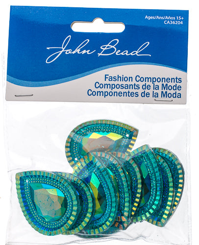 Resin Sew-On Piikki Stones 10pcs 30x40mm Drop 