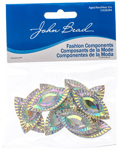 Resin Sew-On Piikki Stones 10pcs 18x40mm Navette 