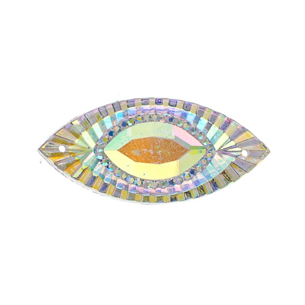 Resin Sew-On Piikki Stones 10pcs 18x40mm Navette