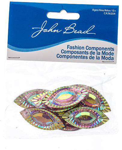 Resin Sew-On Piikki Stones 10pcs 18x40mm Navette 