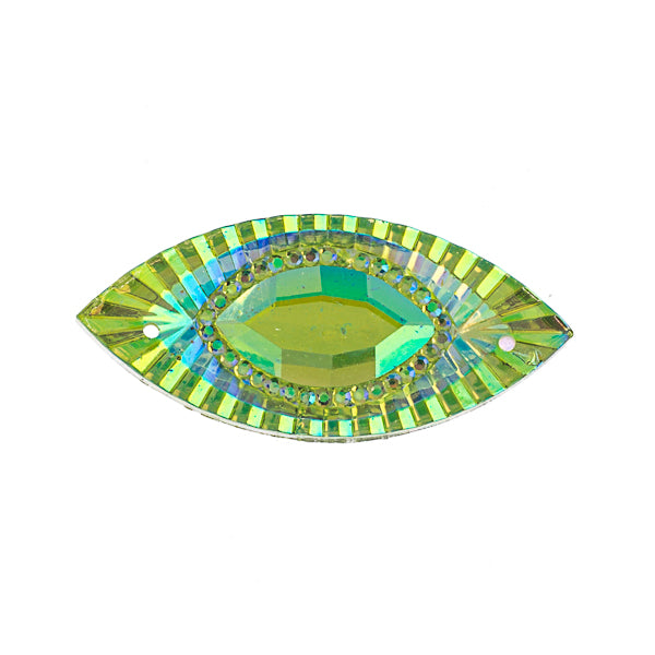 Resin Sew-On Piikki Stones 10pcs 18x40mm Navette