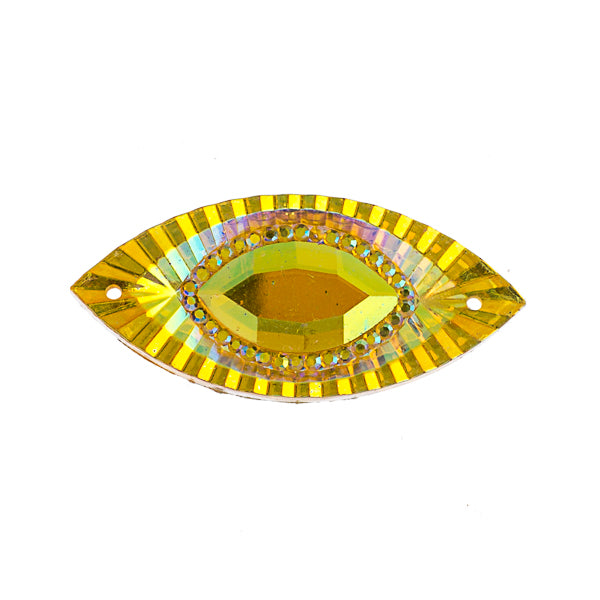 Resin Sew-On Piikki Stones 10pcs 18x40mm Navette