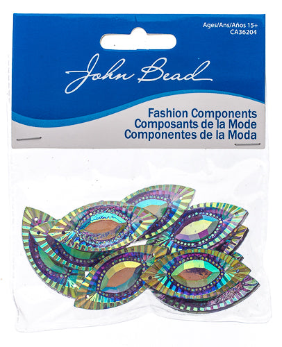 Resin Sew-On Piikki Stones 10pcs 18x40mm Navette 