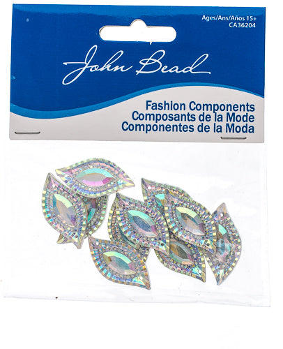 Resin Sew-On Piikki Stones 10pcs 15x30mm Navette 