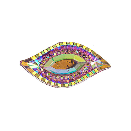 Resin Sew-On Piikki Stones 10pcs 15x30mm Navette