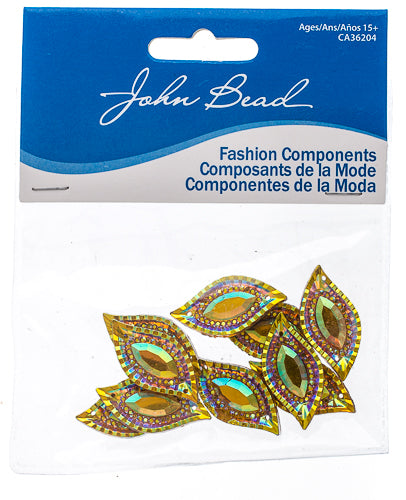 Resin Sew-On Piikki Stones 10pcs 15x30mm Navette 