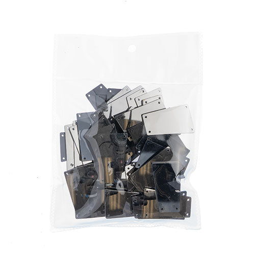 Resin Sew-On Geo Stones 50pcs 13x23mm Trapezoid 